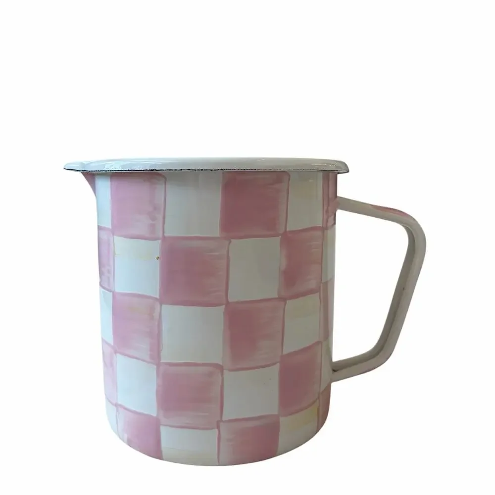 MacKenzie-Childs Rosy Check 7 Cup Measuring Cup Hand Painted New